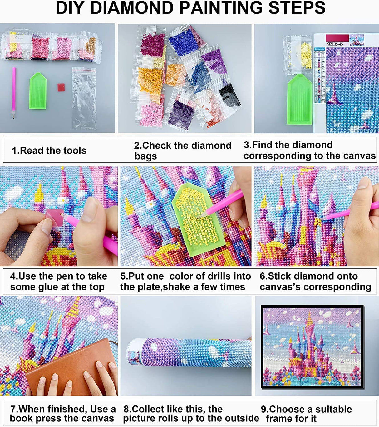 DIY 5D Diamond Painting Movie by Number Kits Full Drills for Adults,Round Full Drill Cross Crystal Rhinestone Pictures Arts Craft for Home Wall Decor Gift.(Infinite Gloves-1/30X40cm/11.8X15.7inch) vodwml