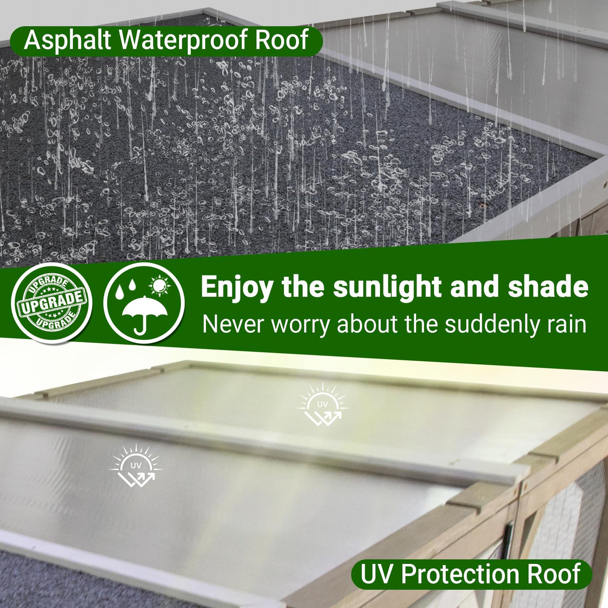 PetsCosset Cat Enclosure Outdoor, Large Catio Cat House Weatherproof Attached to Window for Multi Cats, Asphalt and UV Protection Roofs, Multi Platforms-Combinable-71 H 77L PetsCosset