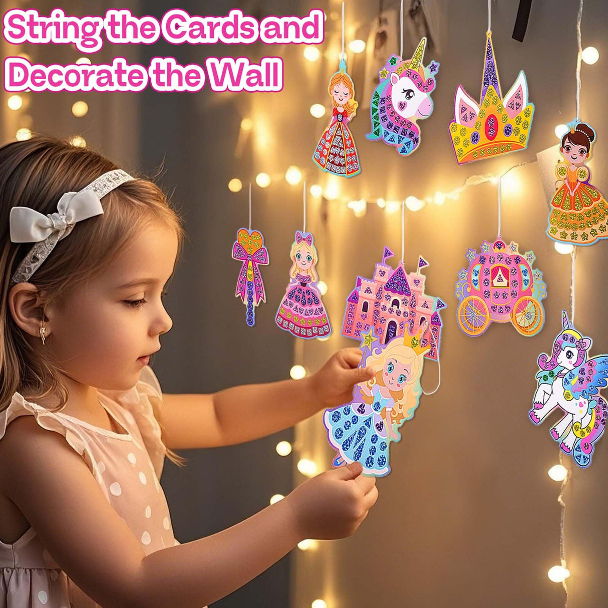 iGetooy 10 Sets DIY Mosaic Stickers for Kids, Princess & Unicorn Art Craft Kit with 720+ Stickers, Travel Toys for Kids, Birthday Gifts for Girls Boys 3-8 Year Olds iGetooy