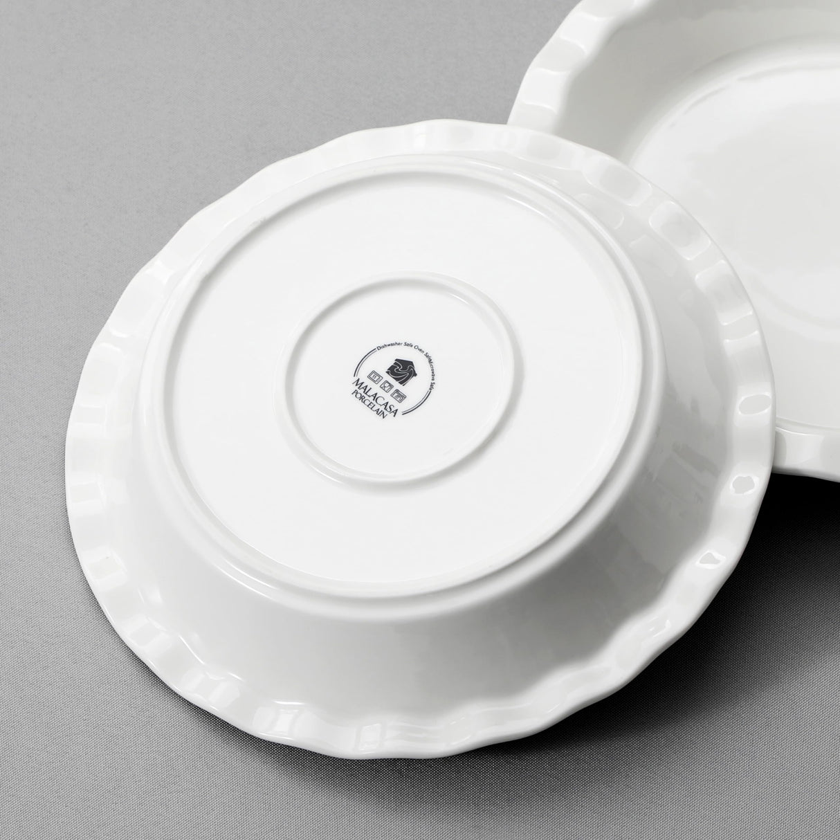 MALACASA Ceramic Pie Pan, Pie Pan for Baking 9 Inch, 40 OZ Pie Plate Round Pie Dish for Baking Fluted Pie Dish Baking Pan, Non Stick Deep Pie Dishes for Quiche, Apple Pies, Pot Pies, Tart, etc. MALACASA