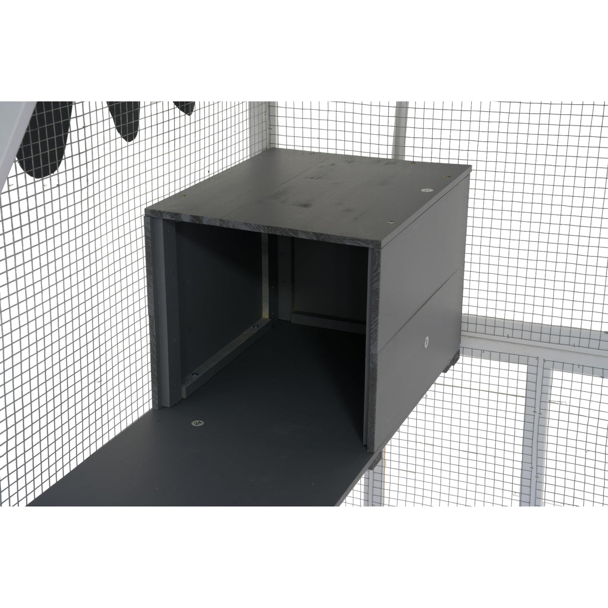 YOPTO Wooden Catio Outdoor Cat Cage Enclosure with Weatherproof Roof, Cats Scratcher Ramp,Space Capsule Bed,Bridges and Resting Houses,Platforms,for Walk in Kitten Kennel,White YOPTO