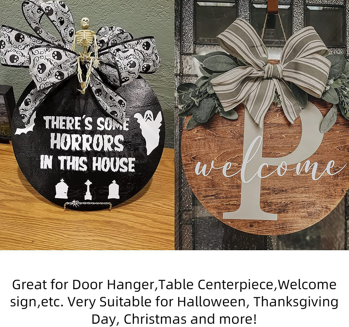 6 Pack 20 Inch Wood Circles for Crafts Unfinished Wood Rounds Natural Round Wooden Discs Blank Round Wood Signs Wooden Cutouts for Door Hangers, Door Design, Signs Making, Wood Burning, Painting AWIZOM