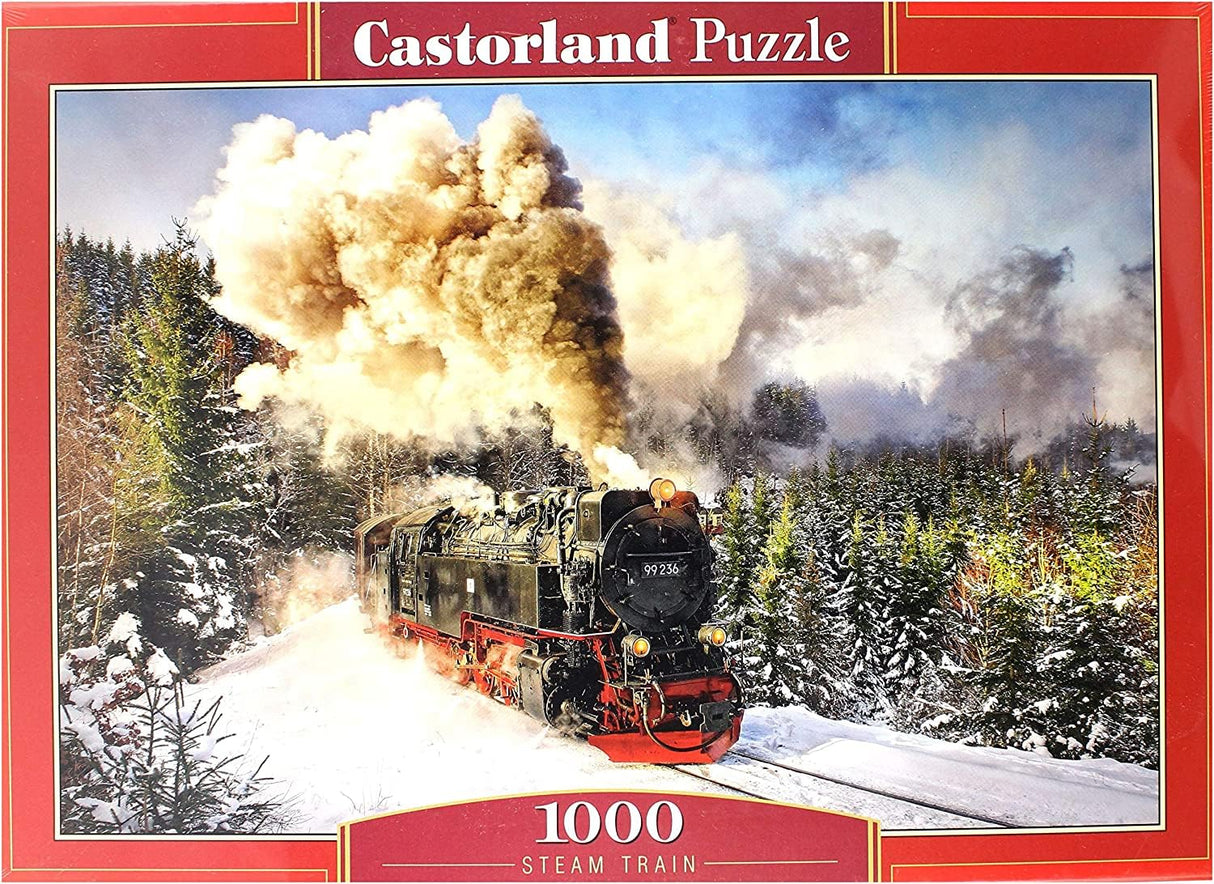 Castorland 1000 Piece Jigsaw Puzzle, Steam Train, Mountain Train, Locomotive Puzzle, Adult Puzzle, C-103409-2 Castorland