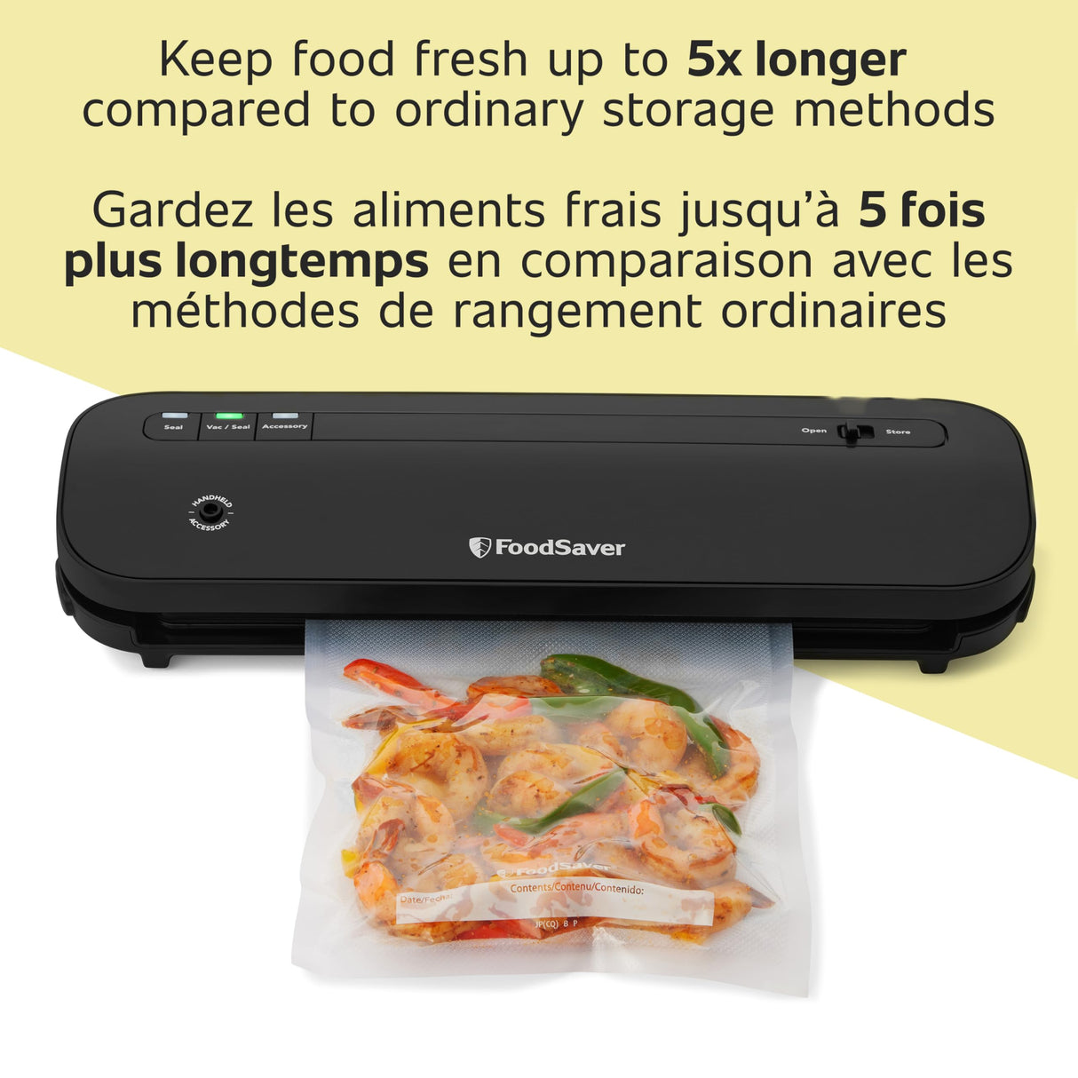 FOODSAVER ell Brands Distribution 110878 Compact Vacuum Sealer Black FOODSAVER