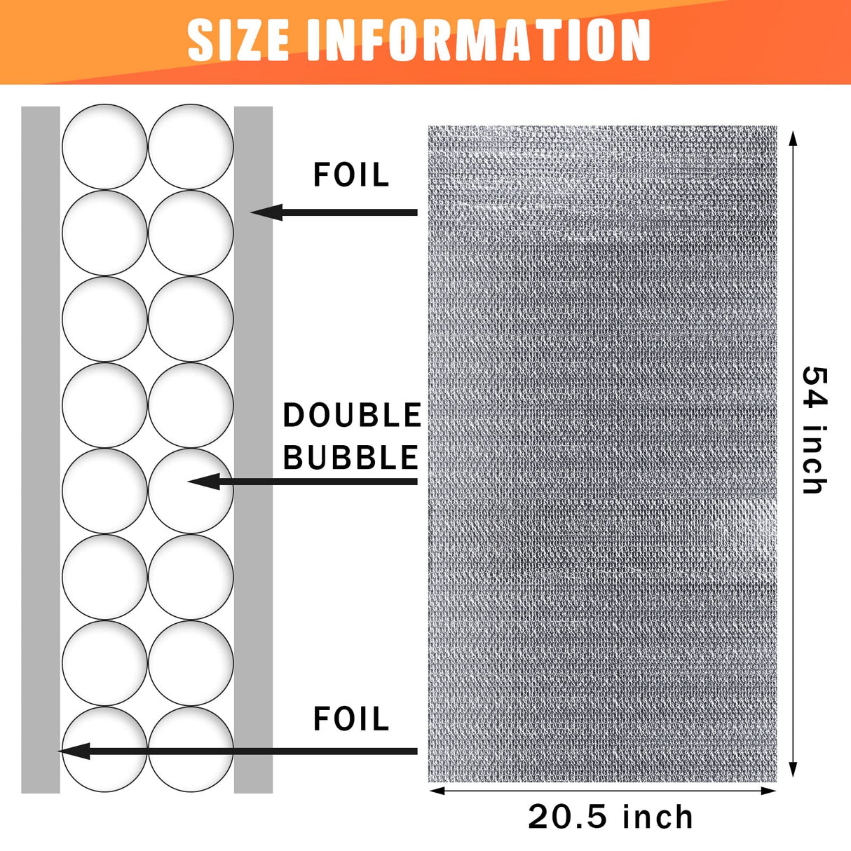 Garage Door Insulation Set Double Bubble Insulation Panels Reflective Aluminum Radiant Barrier Thermal Insulation Shield with Adhesive Tape for Garage Greenhouse Attics Walls (16 Pcs, 20.5 x 54 Inch) Gerrii