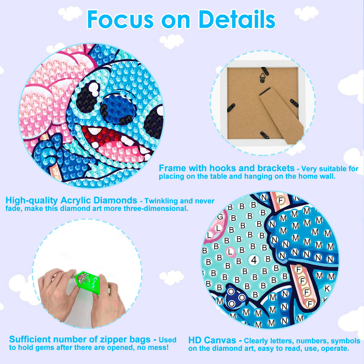 Diamond Art Kits for Kids - Crafts for Girls 8-12 - Diamond Art Painting with Wooden Frame - Arts and Crafts for Kids Ages 4-6 8-10 - GEM Art Supplies for Adult Beginners Home Wall Decor Gifts Nardoll