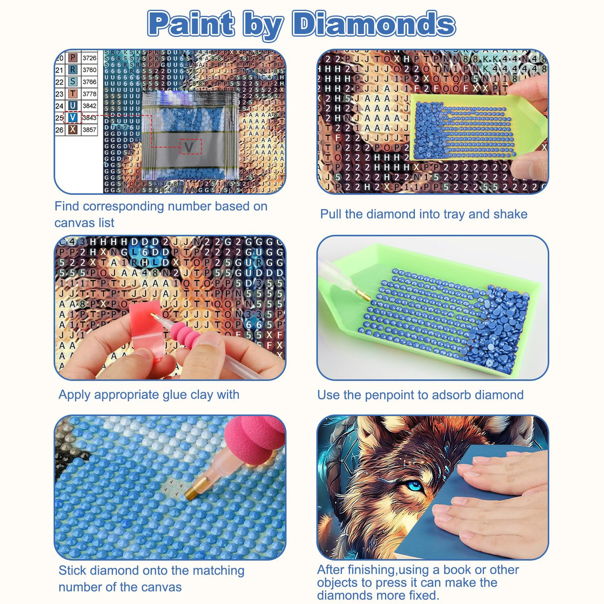 CEOVR Wolf Diamond Painting Kits for Adults, Dream Catcher Diamond Art Dots 5D Full Drill DIY Gem Art for Beginner, Adult Crafts Kits Arts and Crafts, Wall Decor for Home Office 12x16in CEOVR