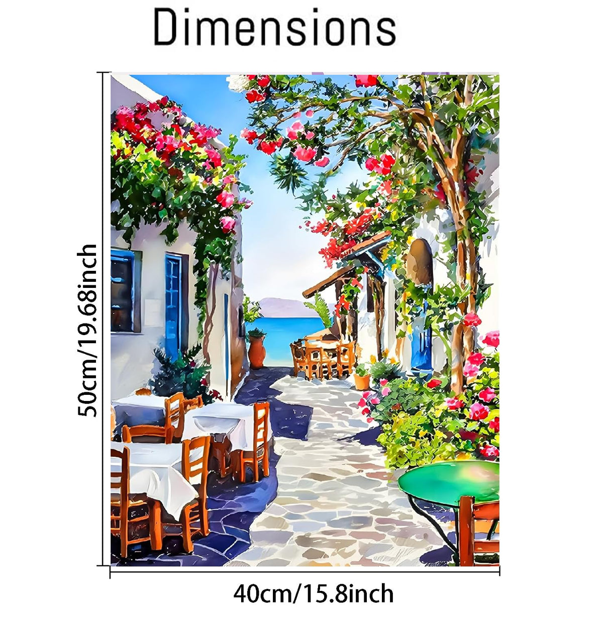 Paint by Numbers Kit for Adults - Scenery Paint by Numbers on Canvas for Beginners, DIY Acrylic Simple Landscape Paint by Number for Gift Home Wall Decor 16x20 Inch AALBLAC