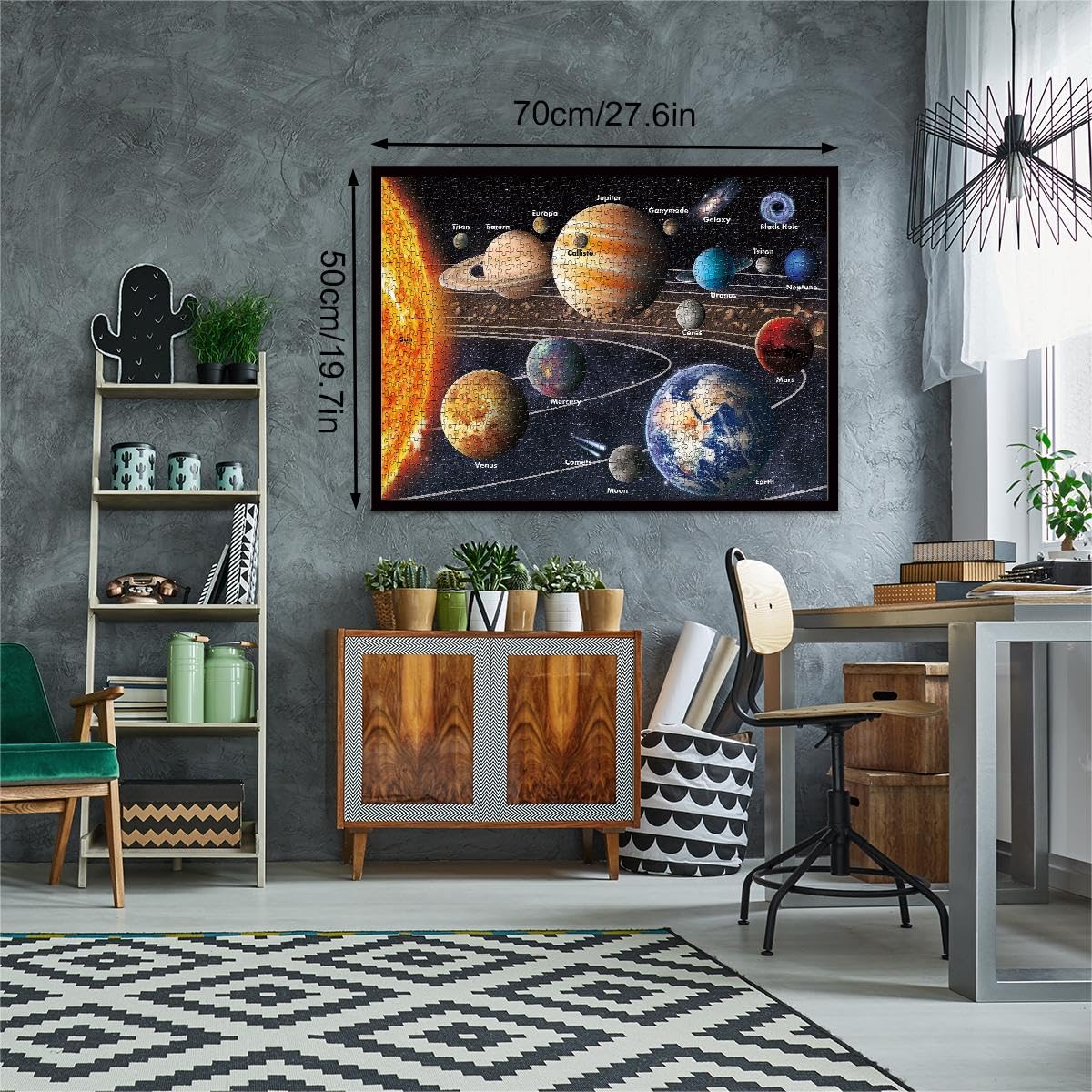 Space Puzzles for Adults, Solar System Planet Jigsaw Puzzles 1000 Pieces, Planet Earth Puzzles as Space Wall Art Decor PPuzzling