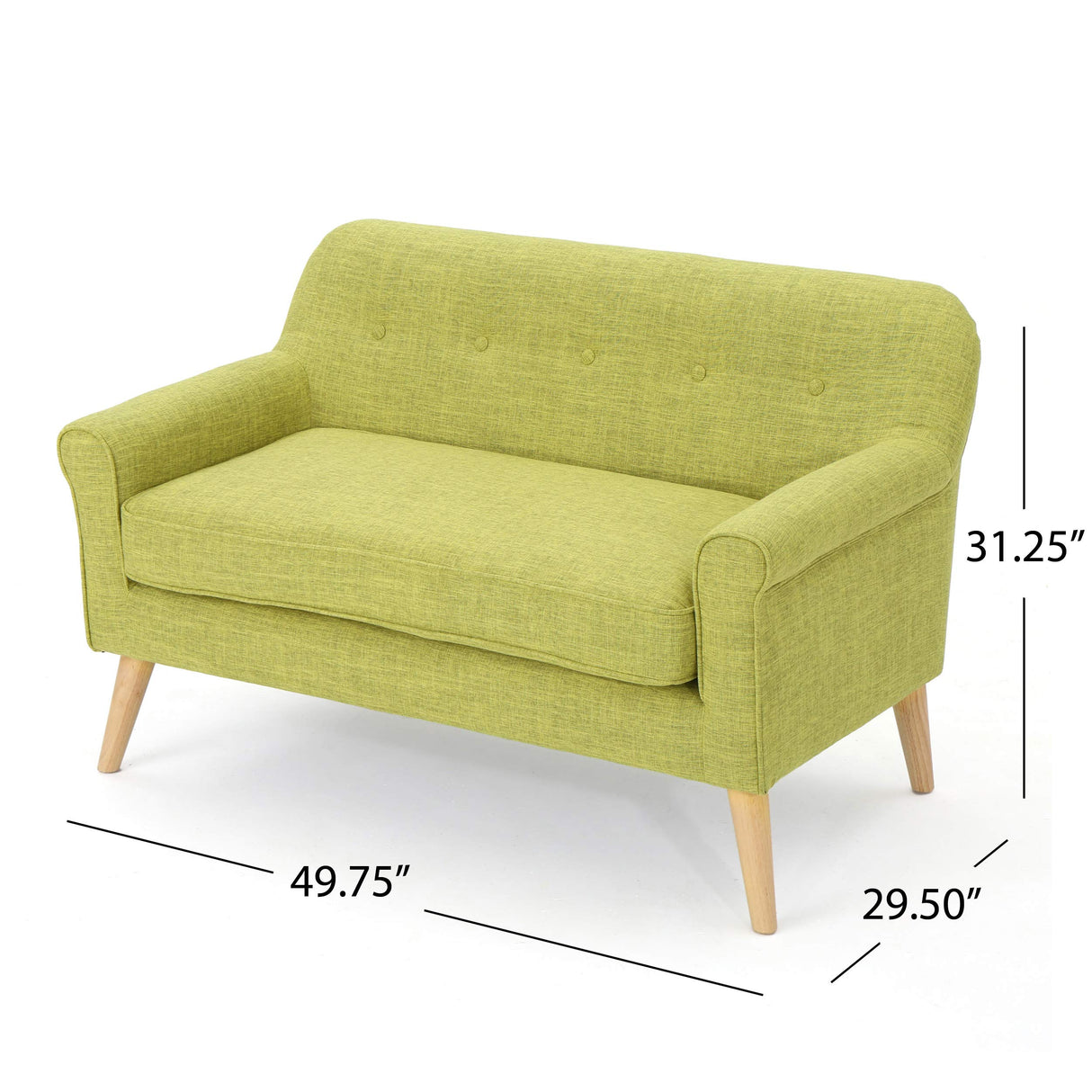 Christopher Knight Home Mariah Mid-Century Modern Loveseat, Muted Green Christopher Knight Home
