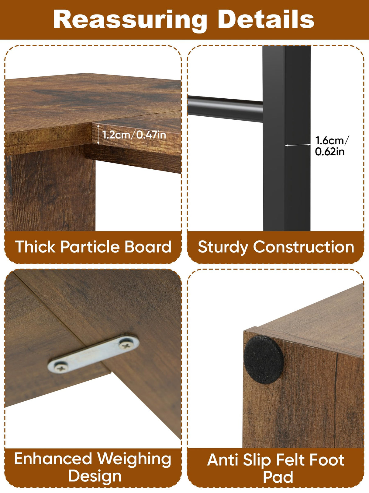 Qriocioa 7-Tier Corner Bookshelf 73.6 Inches Tall Corner Bookcase Industrial Wood and Metal L Shaped Bookshelf Large Storage Display Rack for Living Room, Home Office, Rustic Brown Qriocioa