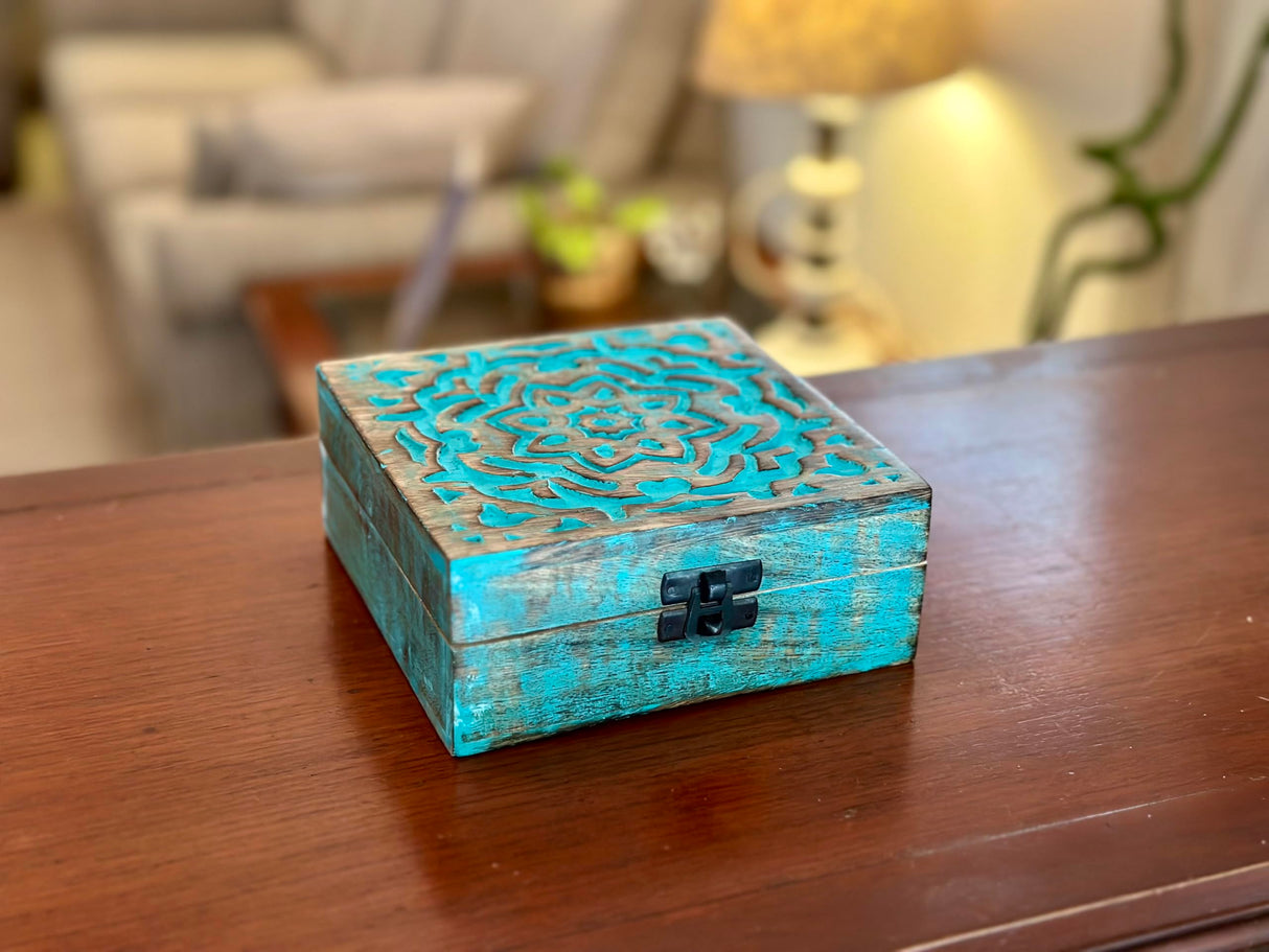 Great Birthday Gift Ideas Handmade Decorative Wooden Jewelry Box Jewelry Organizer Keepsake Box Treasure Chest Trinket Holder Watch Box Storage Box Housewarming Gifts Women The Great Indian Bazaar