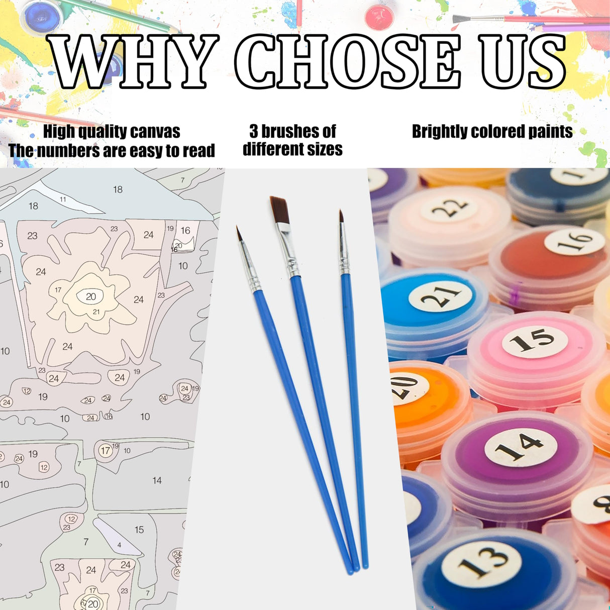 Yunruily Train Track Paint by Numbers Kit for Adults-Mountain Paint by Numbers Kits for Adults, Train Track Adult Paint by Number Kits on Canvas Perfect for Gifts Home Wall Decor(16x20inch) Yunruily