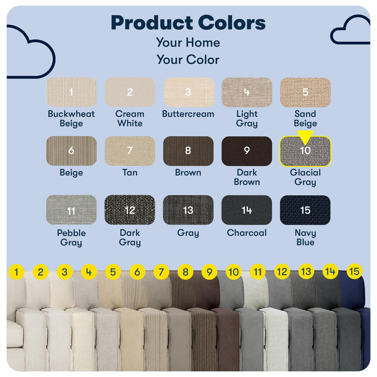 Serta Palisades 61" Track Arm Sofa, Easy Care Polyester, Soft Pillow Back, Pocket Coil Seat Cushions, Removable Covers, Loveseat or Couch for Small Spaces, Living Rooms or Bedrooms, Glacial Gray Serta