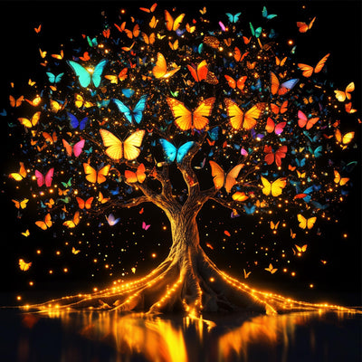 MEIYUDA Tree Diamond Painting Kits for Adults, 5D Tree of Life Diamond Art Kits for Adult Beginners, Vintage DIY Full Diamond Art Painting Kit for Home Wall Decor Gift 12x12inch