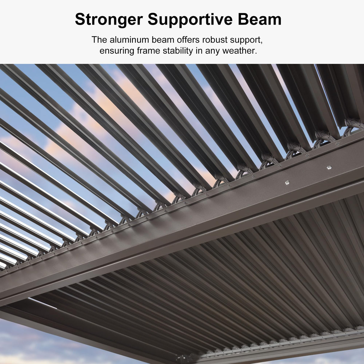 PURPLE LEAF Louvered Pergola 11' × 15' Outdoor Hardtop Gazebo Sun Shade with Adjustable Canopy Patio Aluminum Retractable Roof for Outside Deck Backyard Pavilion PURPLE LEAF