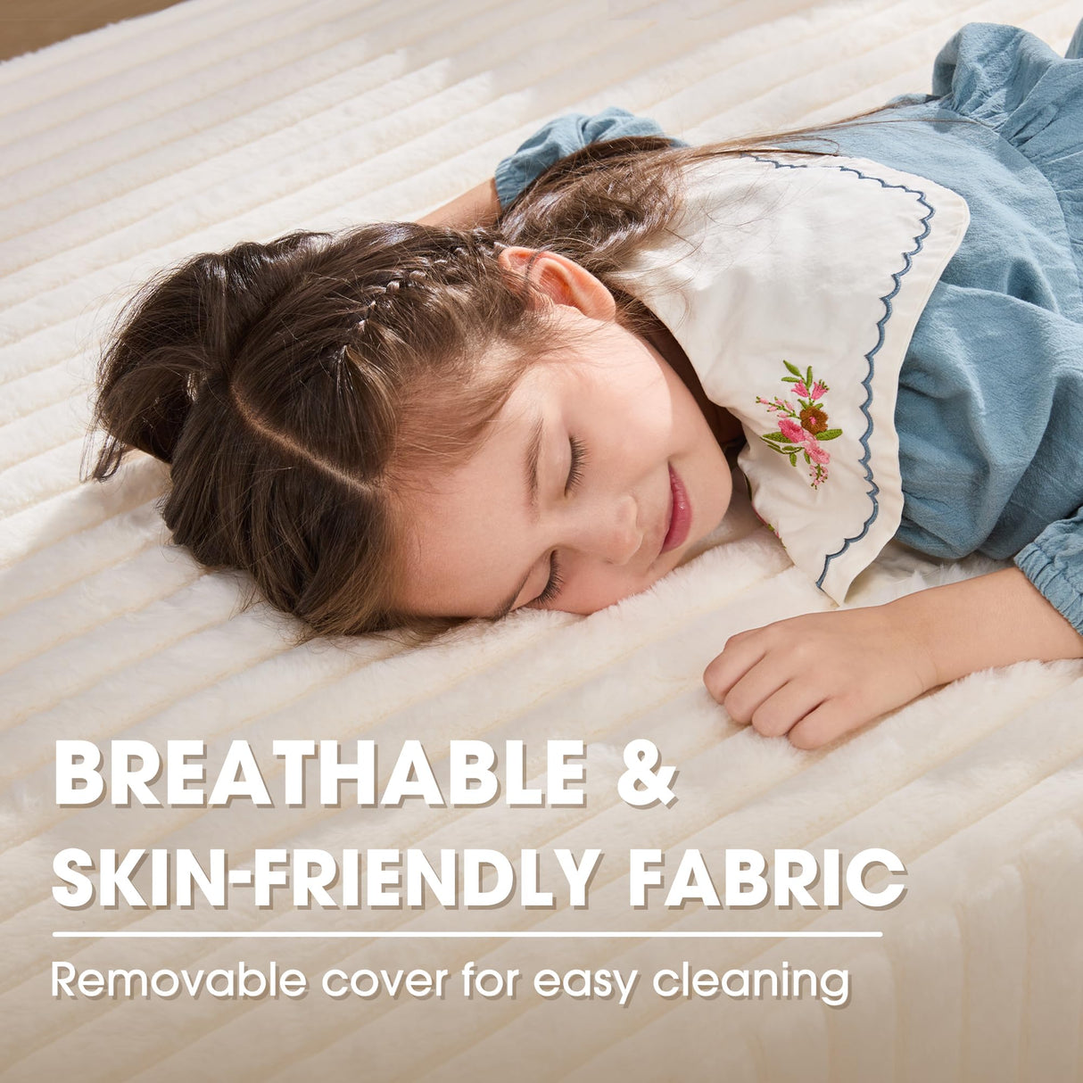 Hobestluk 96” Modular Sectional Sofa Couches L-Shape Couch 3 Seat Modular Sofa Memory Foam Sectional Couches for Living Room, Cloud Couch with Oversized Chaise (White, Stripe (Left Facing Chaise)) Hobestluk