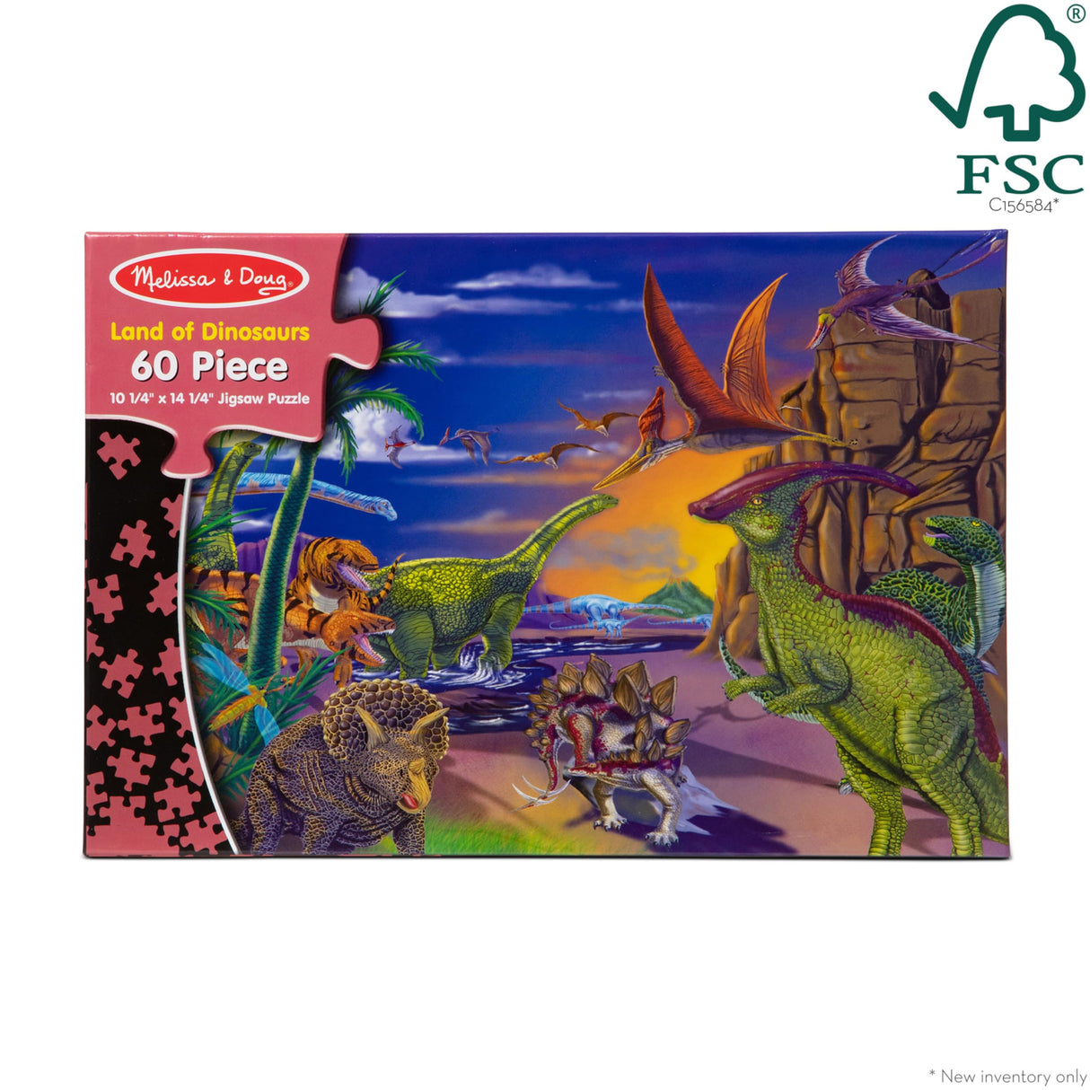 Melissa & Doug Land of Dinosaurs Jigsaw Puzzle (60 pcs) - FSC-Certified Materials Melissa & Doug