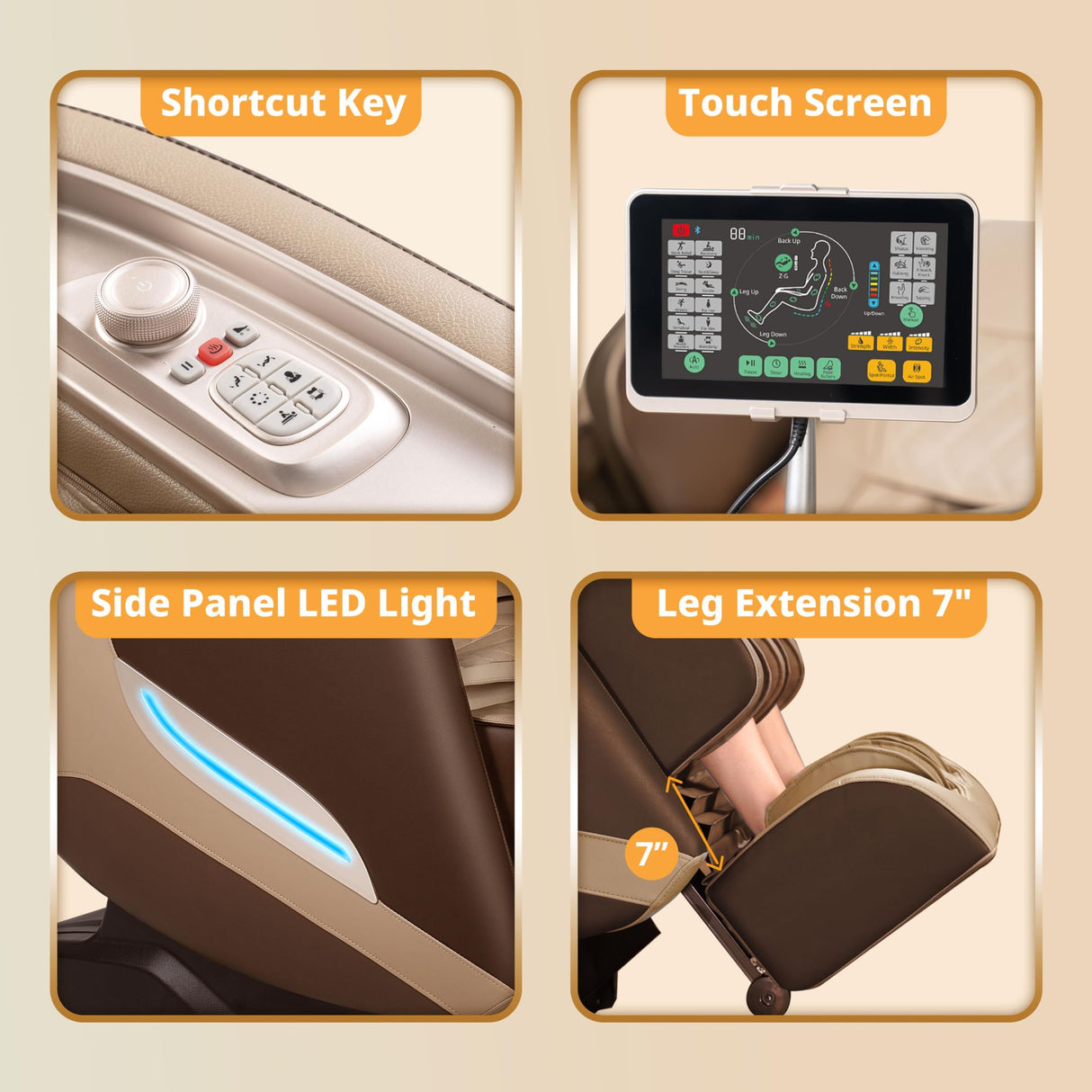 Massage Chair, 3D Massage Chair Full Body, Zero Gravity Shiatsu Recliner W/Heating, SL Track, Wireless Charger, Bluetooth Speaker, Foot Rollers, 12 Auto Modes Air Compression Mazzup