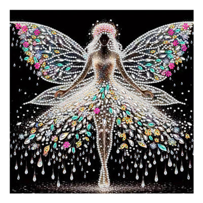 AMORARS Snow Fairy Diamond Art Kits for Adults, 5D Christmas Special Shape Diamond Painting Kits for Beginners - Crystal Rhinestones Diamond Painting Gem Art for Home Wall Decoration Gifts,12x12In