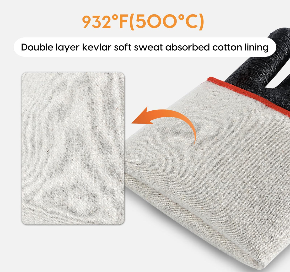 TANSYAN BBQ Gloves, 932°F Extreme Heat Resistant Gloves for Grill BBQ, Waterproof Long Sleeve Pit Grill Gloves for Fryer, Baking, Oven,Smoker,Fireproof, Oil Resistant Neoprene Coating(14-Inch ) TANSYAN