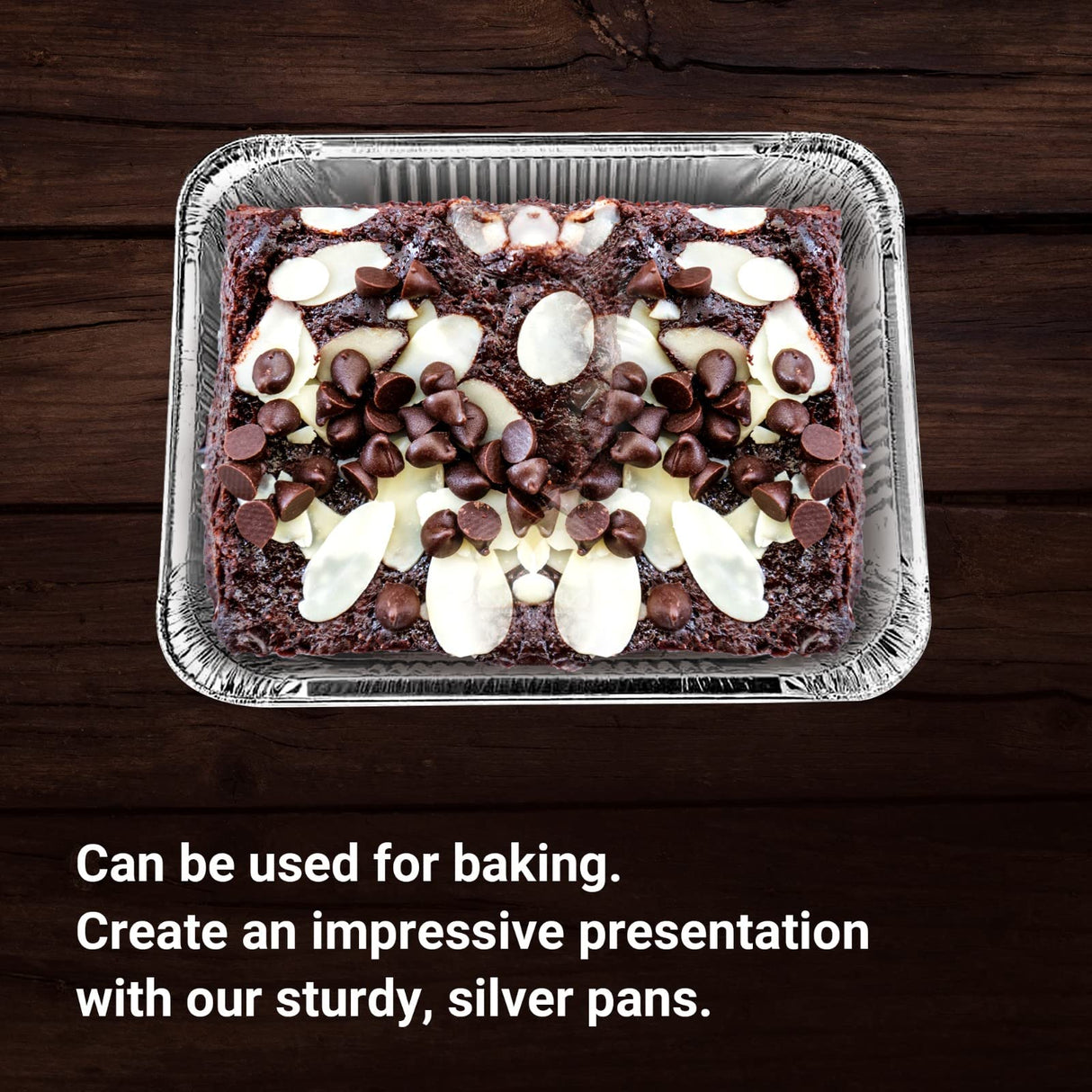 Nicole Home Collection Aluminum Pans With Lids Half Size 9x13 Extra Heavy Duty, Disposable Foil Pans For Baking (25 Sets) Nicole Home Collection