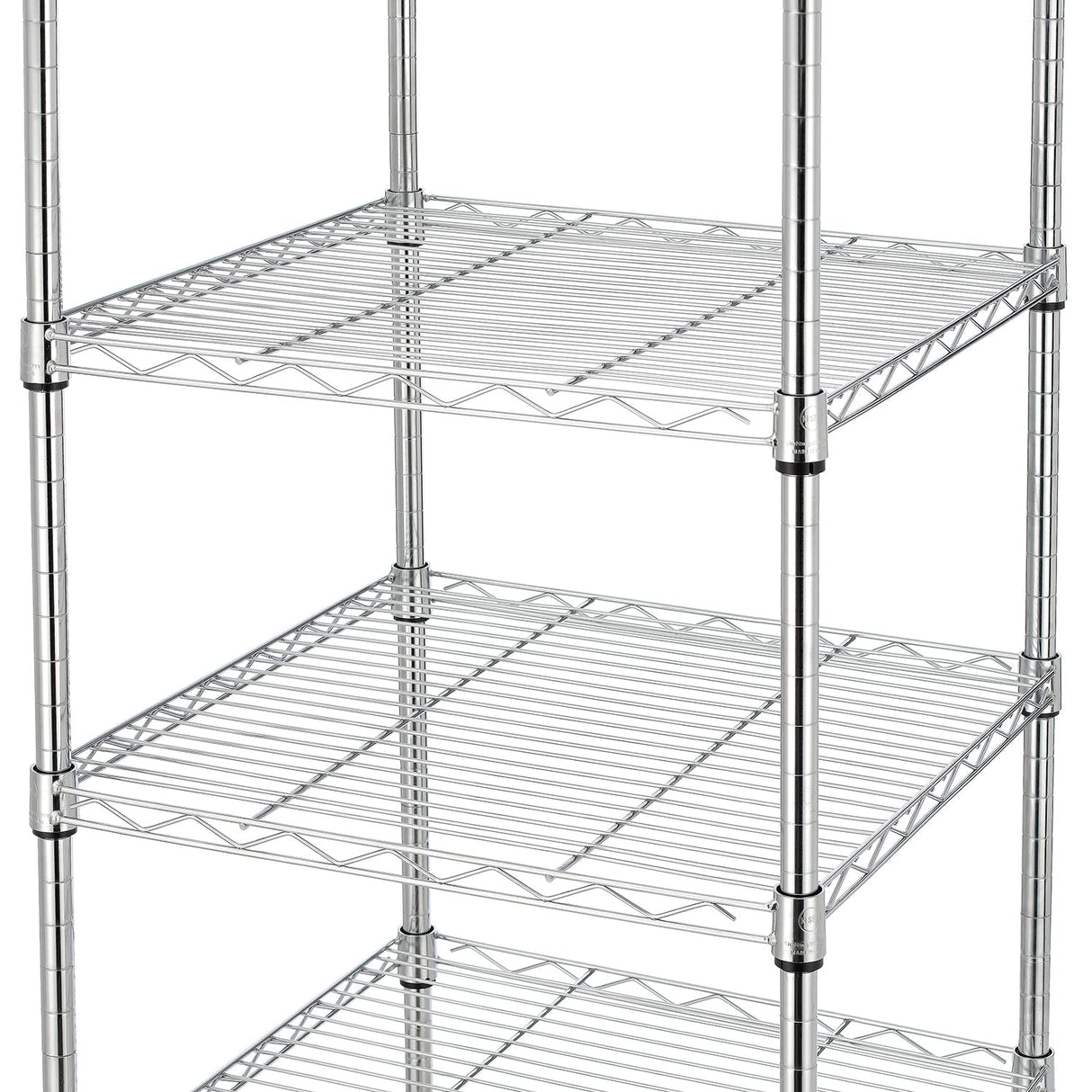Finnhomy Heavy Duty 5 Tier Wire Shelving Unit, 18x18x59-inches 5 Shelves Storage Rack, Metal Shelving with Thicken Steel Tube, NSF Certified, Chrome Finnhomy