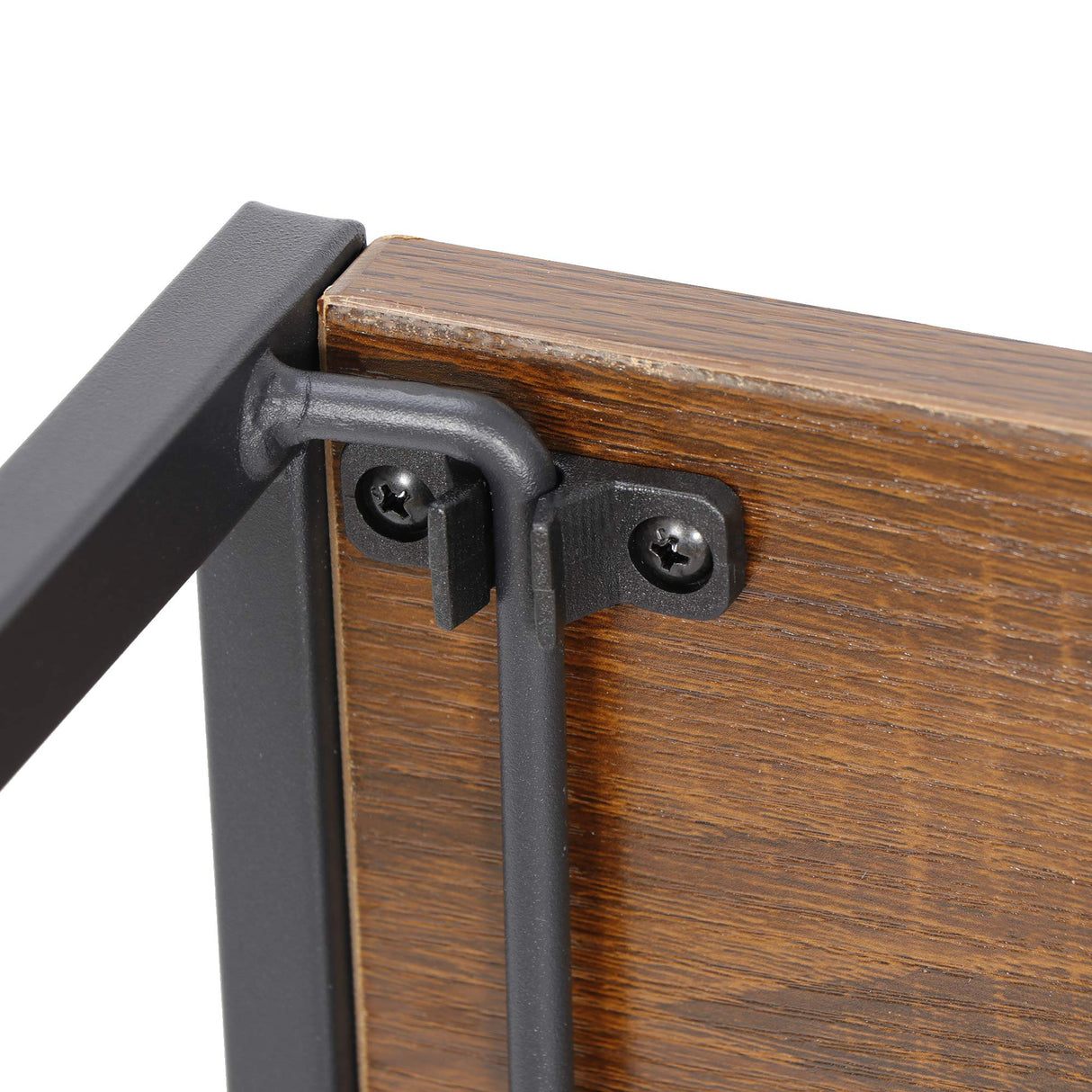 SUPER DEAL 40 inch Folding Computer Writing Desk Wood and Metal Study Desk, PC Laptop Home Office Study Table, Espresso SUPER DEAL