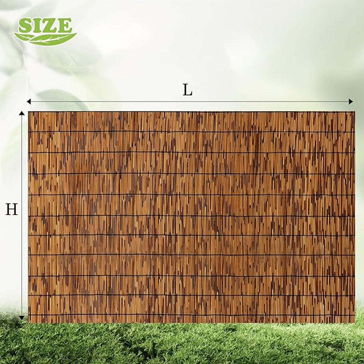 Natural Reed Fence, 2FT 3FT 4FT 5FT 6FT X 16.4FT Bamboo Fencing Privacy Reed Screening, for Backyard Garden Fencing Divider, Privacy Screen Panel(H0.61xL4m/H2xL13ft) VRVTDYDCL