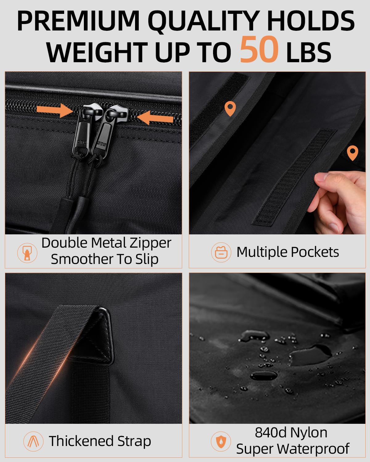 Nicpro Large Art Portfolio Bag 35 x 43 Inches Waterproof Nylon Artist Storage Case with Shoulder Strap, Storage Carrying Bag for Professional Artwork Sketch Drawing Canvas Photography Poster Nicpro