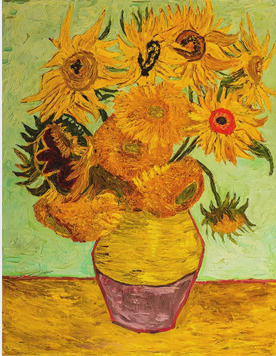 NIHO-JIUMA Diamond Painting Kits Van Gogh Sunflower, DIY 5D Full Drill Diamond Art Gift for Adult/Teen, Home Decoration (12x16 Inches/30x40cm)