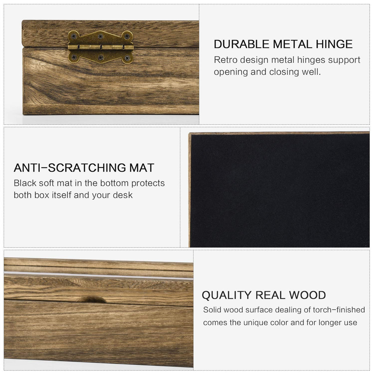 SRIWATANA Sunglasses Organizer Box, 6 Slot Eyeglasses Display Case Storage for Women Men, Gifts for Loved One, Carbonized Black SRIWATANA