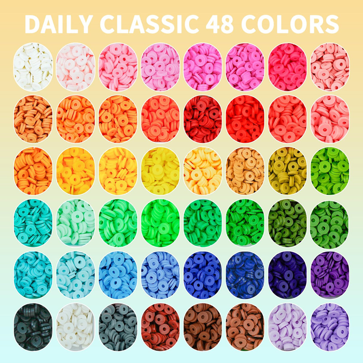 Friendship Bracelet Kit, 14,000pcs 48 Colors Bracelet Making Kit Clay Beads with Number Letter Bead Set Concert Merch Arts and Crafts Gifts for Kids Adults Teen Girls Jewelry Making Supplies Sistenia