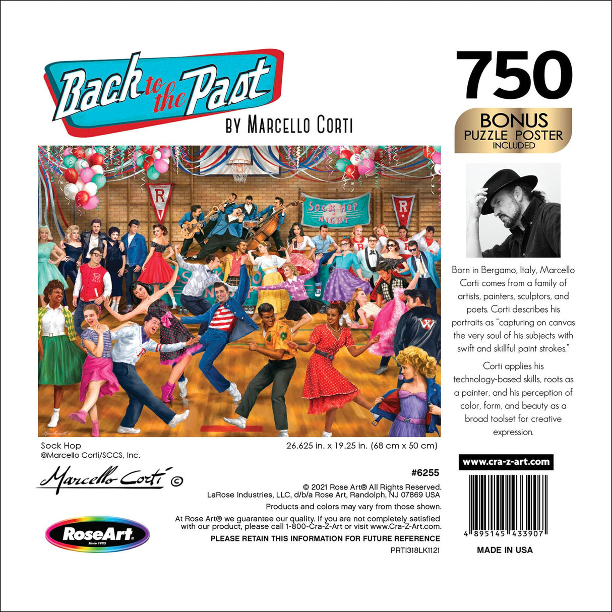 RoseArt - Back to The Past - Sock Hop - 750 Piece Jigsaw Puzzle for Adults RoseArt