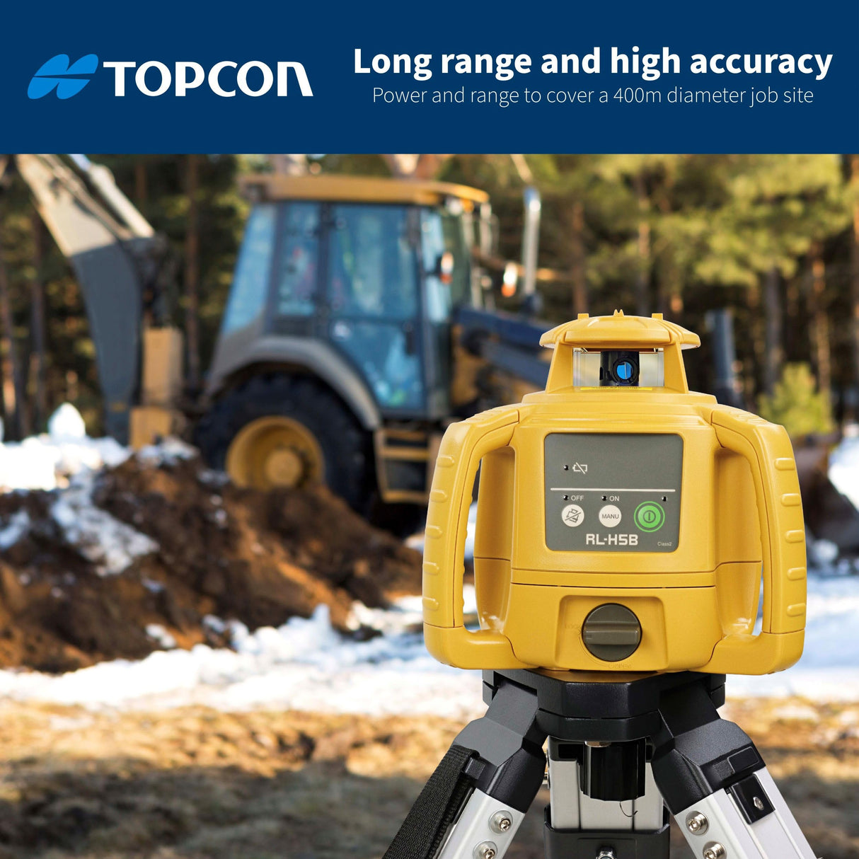 Topcon RL-H5B Laser Transit Leveler Kit - LS-80X Rotary Laser Receiver with Rod Bracket - 36-60in Precision Level 360 Laser Tripod - 13ft Fiber Rod Level Tool with Inch Increments for Construction TOPCON