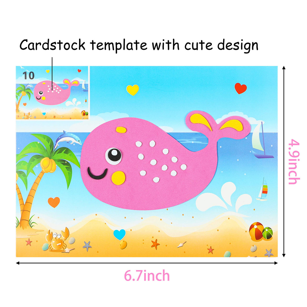 MALLMALL6 20Pcs Mosaic Sticker Art Kits for Kids Toddler Unisex MALLMALL6