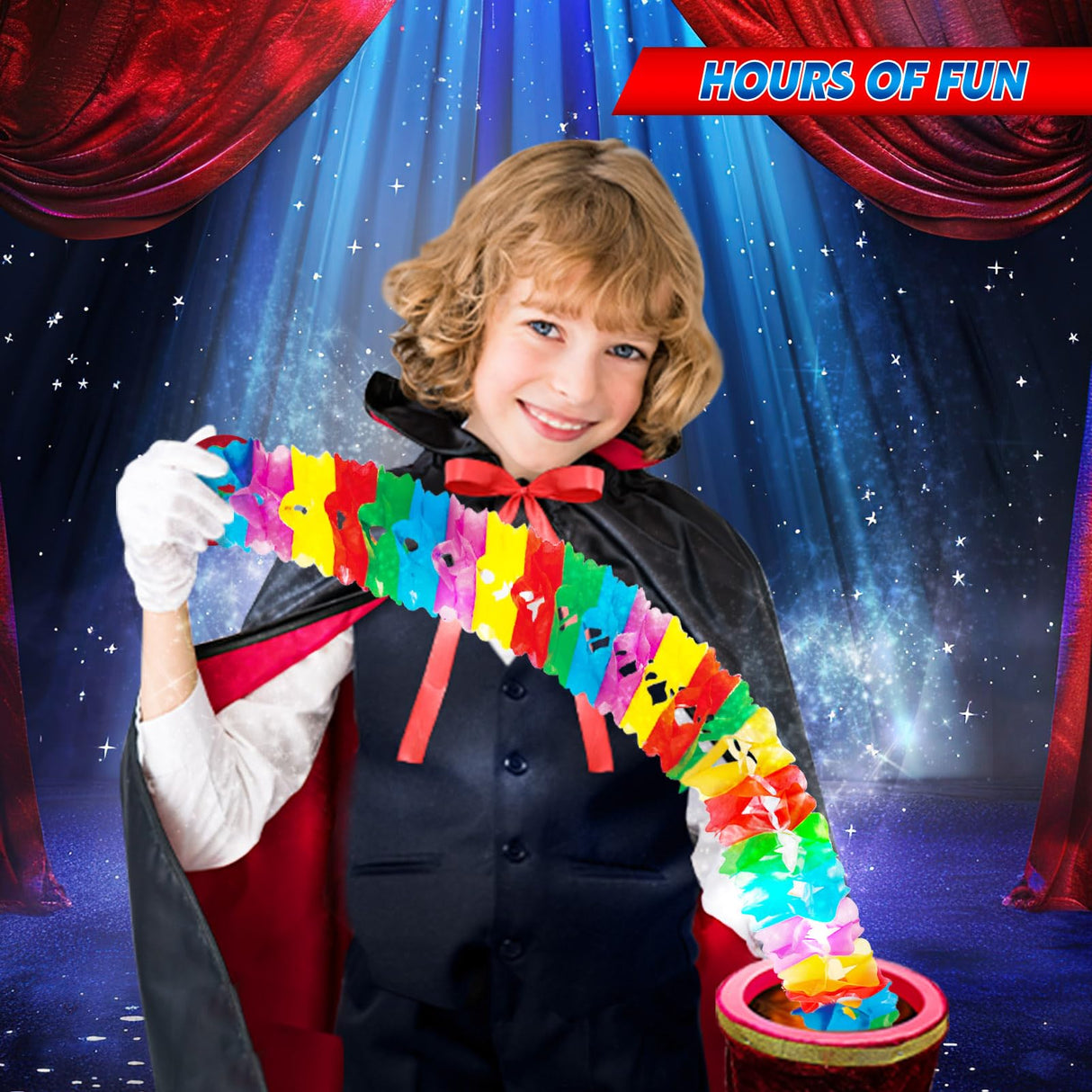 PATIFEED Kids Magic Kit, Magician Costume for Pretend Play, Magic Set with Instructions for Each Trick for Kids Ages 6 7 8 9 10 11 12 PATIFEED