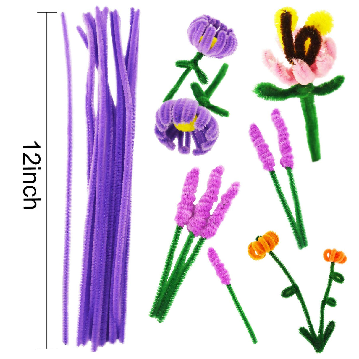 862 Pieces Kids Art & Craft Supplies Set DIY Activities & Parties Pipe Cleaners Craft Set 200 Pcs Pipe Cleaners 454 Pcs Pom Poms 208 Pcs Wiggle Eyes Self Adhesive1 PenVinoo