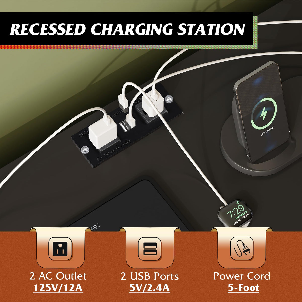 WLIVE Black Dresser for Bedroom, TV Stand for Bedroom for 55 inch TV with Charging Station and LED Lights, Fabric Chest of Drawers with Open Shelves, 8 Drawers Dressers for Living Room, Closet WLIVE