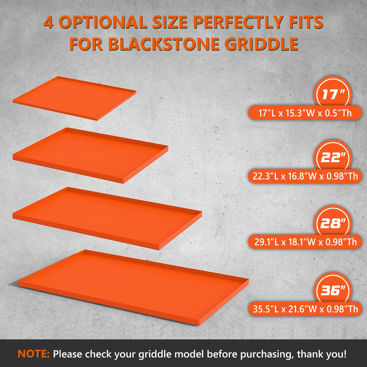 36" Silicone Griddle Mat for Blackstone 36 Inch Griddle, Heavy Duty Food Grade Silicone Griddle Cover, Protect Your Griddle from Dirt & Rust All Year Round Protebox