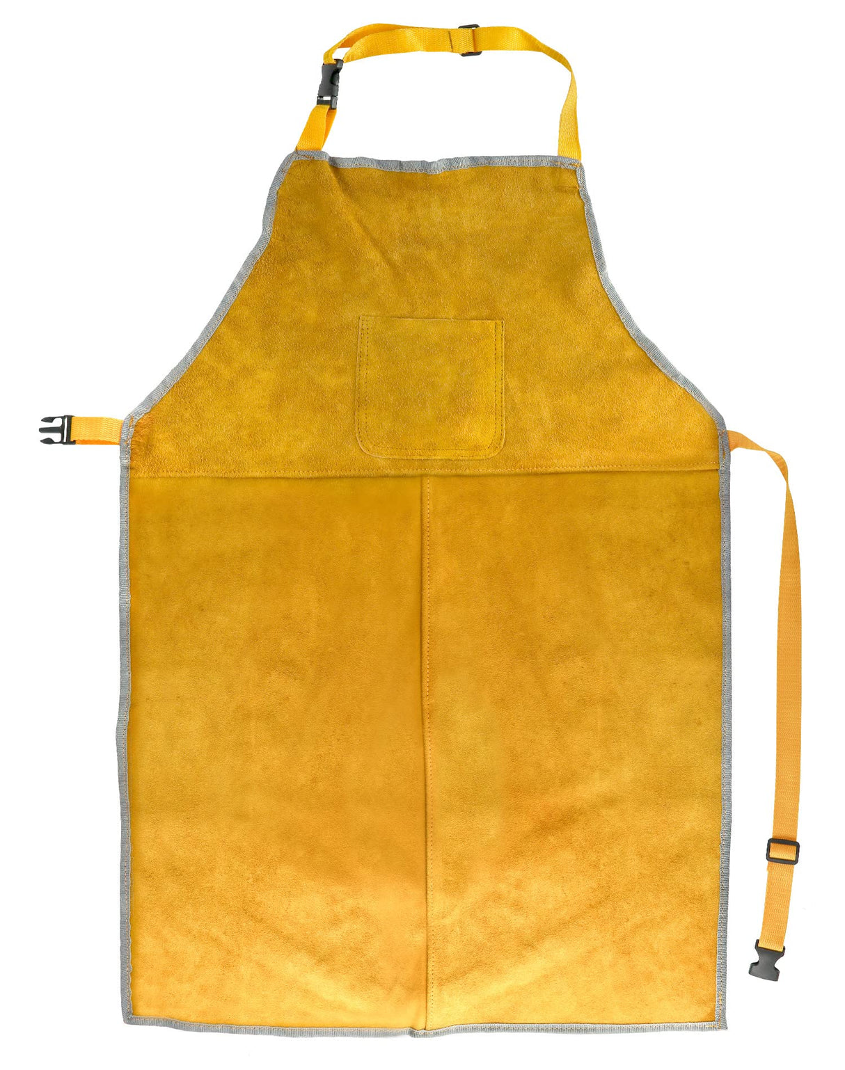 QWORK Leather Welding Work Apron - Flame and Welding Spatter Resistant - Adjustable Harness - Suitable for Welders, Blacksmiths QWORK
