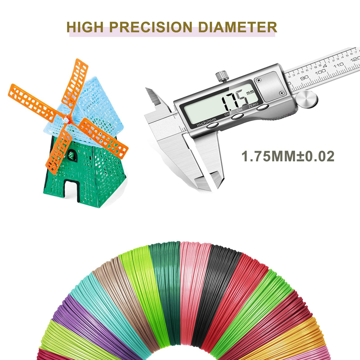 Yungden 1.75mm 3D Pen Filament Refills, 30 Colors 3D Pen Colors, Each Color 10 Feet, Total 300 Feet, Compatible with MYNT3D and SCRIB3D 3D Pens, Not Used for 3Doodler Pen (3D Pen Not Included) Yungden