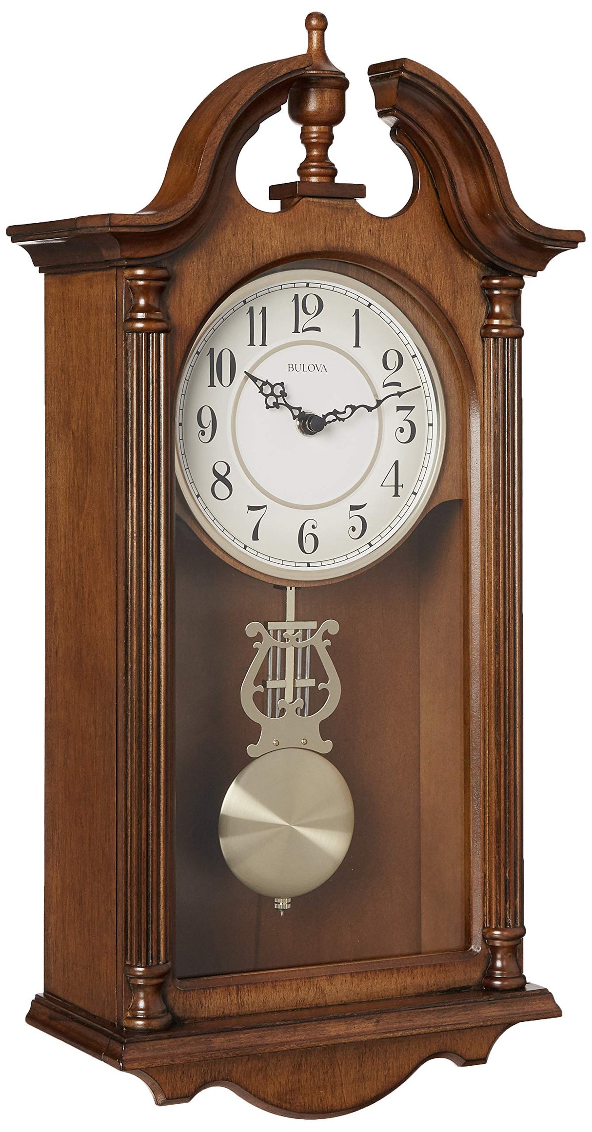 Bulova C1517 Saybrook Wall Clock, Brown Cherry Bulova