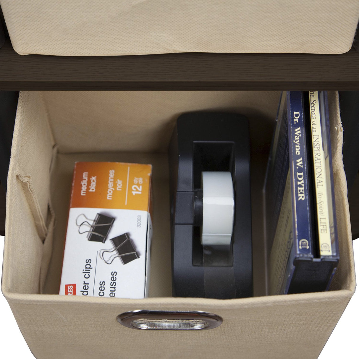 Furinno LACi 4-Bins System Rack, 11.3(W) x 28.8(H) Inch, Espresso/Black Furinno