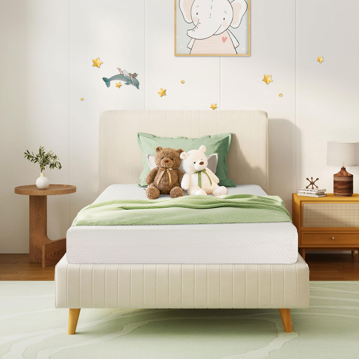 Emerspring Twin Mattress 8 Inch Green Tea Memory Foam Mattress for Cool Sleep & Pressure Relief, Fiberglass Free, Bed in a Box, Removable Washable Cover, CertiPUR-US Certified Emerspring