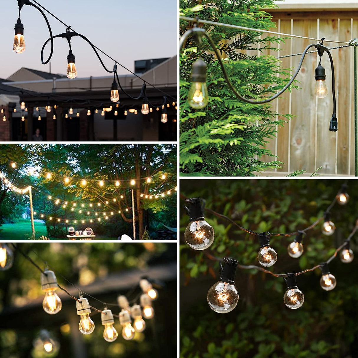 BLIKA Globe String Light Suspension Kit, Outdoor Light Guide Wire, 170FT Coated Stainless Steel 304 Rope, String Light Hanging Kits BLIKA