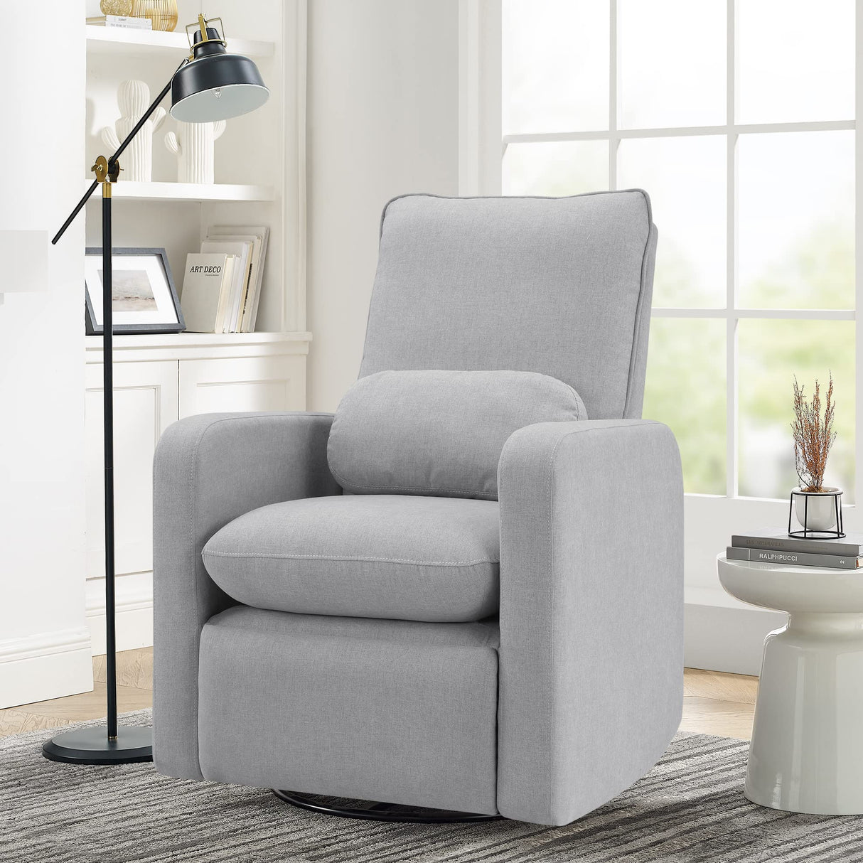 GAP babyGap Cloud Recliner with LiveSmart Evolve - Sustainable Performance Fabric, Grey Delta Children