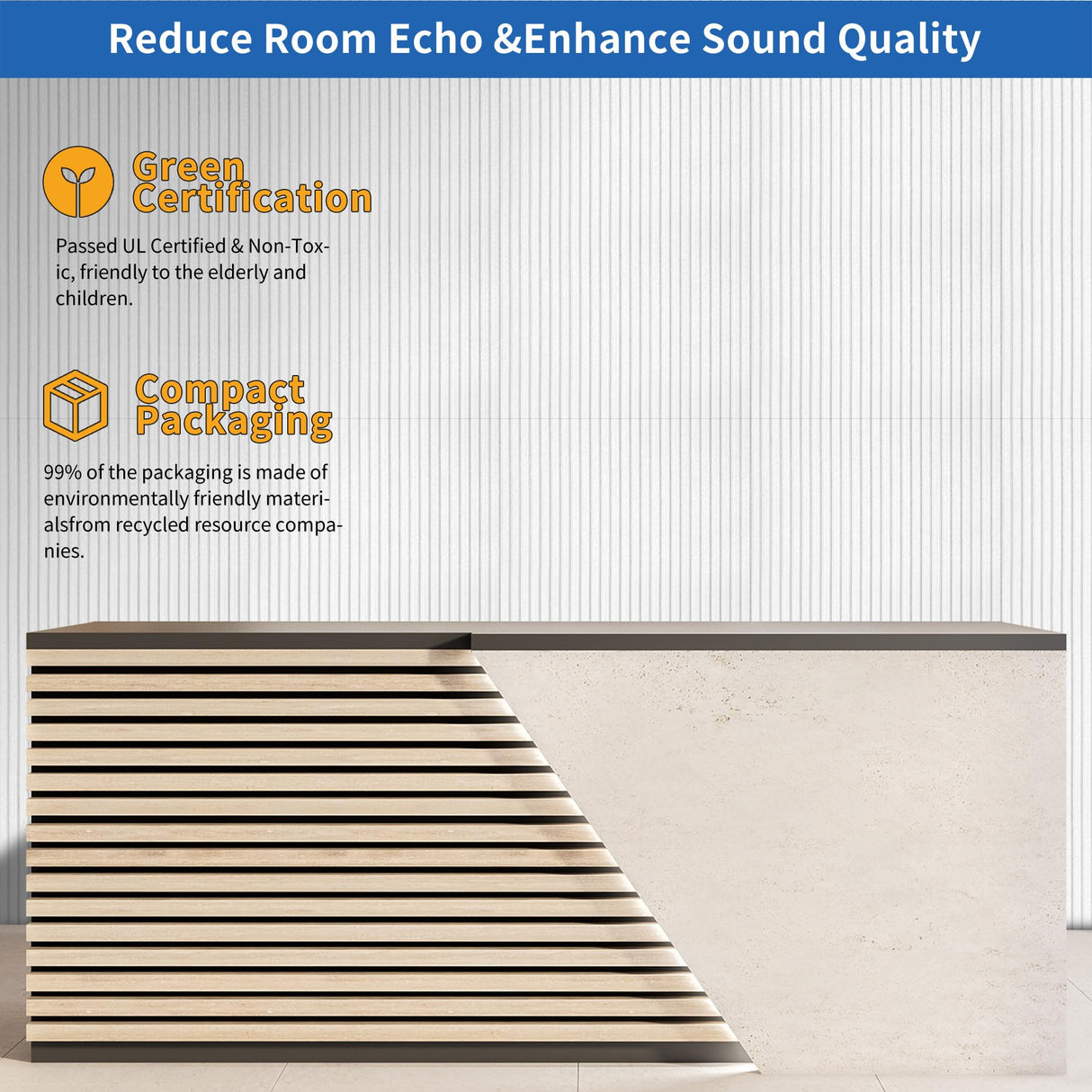 5 Pack Acoustic Panels,47.2x23.6x0.4 inch Acoustical Wall Panels,Large Soundproof Panels,Self-Adhesive Sound proof panels for walls,Acoustic Treatment for Recording Studio&Office Vertical,White EVENRISING