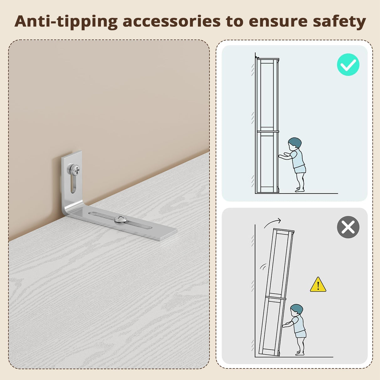 IRONCK Freestanding Closet System with 3 Wood Drawers, Modern Armoire Wardrobe with Adjustable Shelves & Hanging Rod, Walk-in Closet Systems Organizer for Small Closet, White IRONCK