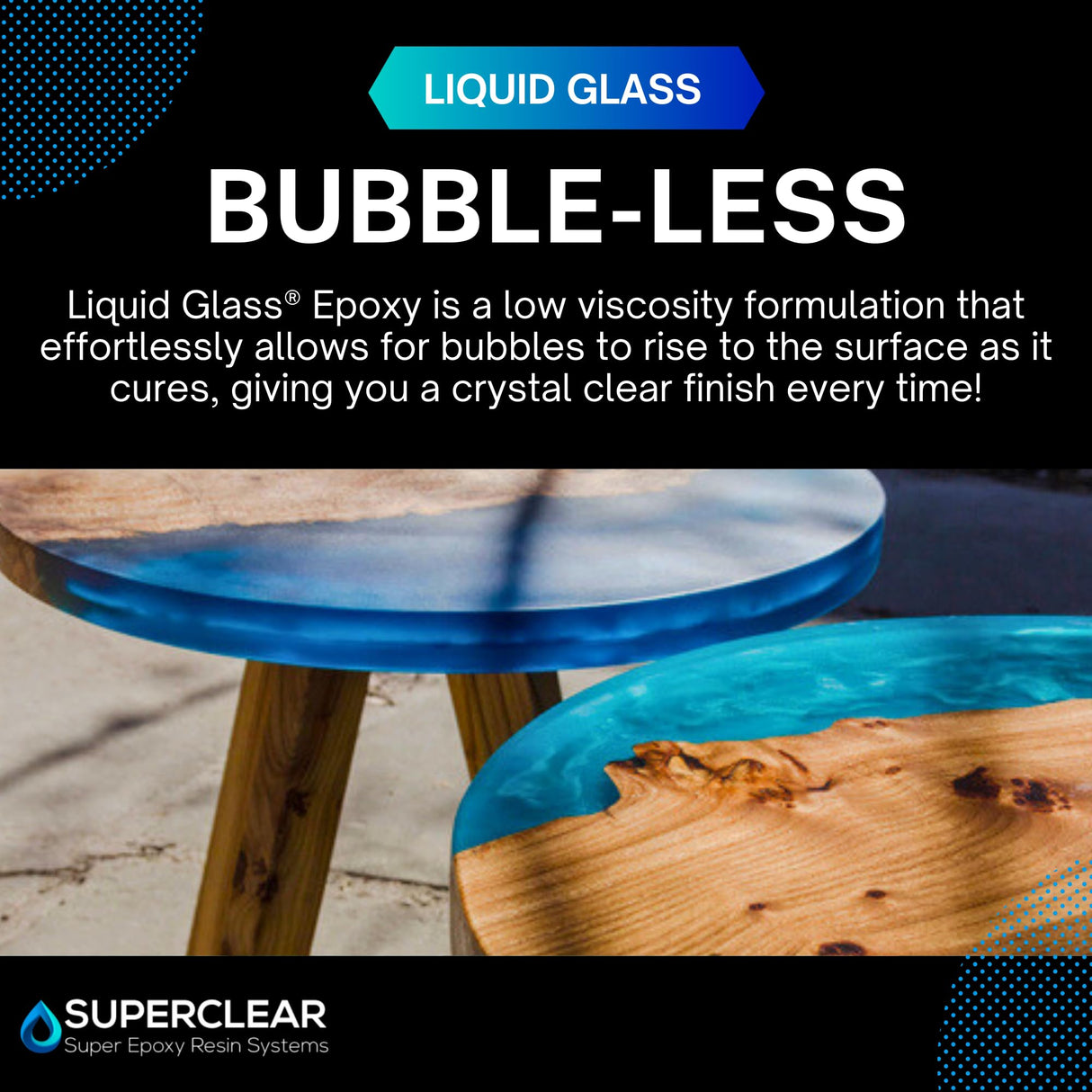 DEEP Pour Epoxy Resin Crystal Clear Liquid Glass, Eye Candy Mica Powder Variety Pack KIT- 2-4 inch 3 GL Resin Kit - Self Leveling, Clear Resin Epoxy, Perfect Epoxy Resin Table Includes Mica Powder! FGCI